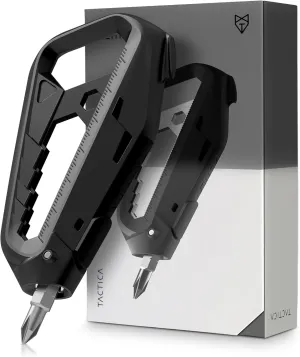 Tactica 17-in-1 Lightweight Composite Multi-Tool with 420C Stainless Core | Magnetic Screwdriver, Universal Wrenches, Bottle Opener, Box Cutter, and More | 40% Lighter Than Titanium Multitool