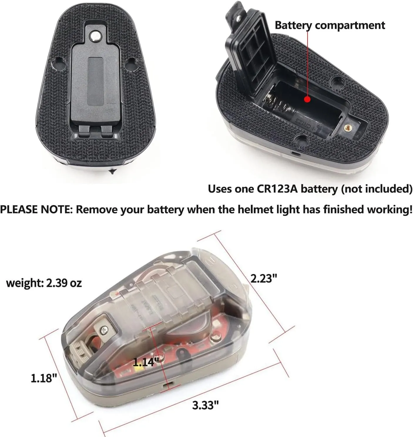 Tactical Helmet Light Signal Light with LED   IR/Strobe Military IFF Helmet Light Flashlight Survival Signal Light for Outdoor Sports
