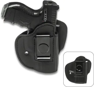 TAGUA GUNLEATHER Quick Draw 4 in 1 Right Handed Leather Gun Holster - IWB, OWB, Optic Ready - Fits Glock 17 19 43 48 | SIG P229 | S&W M&P Compact | Taurus G3 | Beretta | Fits Most Full Size Handguns
