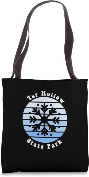Tar Hollow State Park Ohio Snowflake Christmas Souvenir Tote Bag