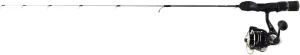 Tatsumi Ice Fishing Rod & Reel Combo – Ultra-Sensitive Carbon Blank, 5 1 Ball Bearing System & Smooth SF  PTFE Drag for Cold-Weather Performance