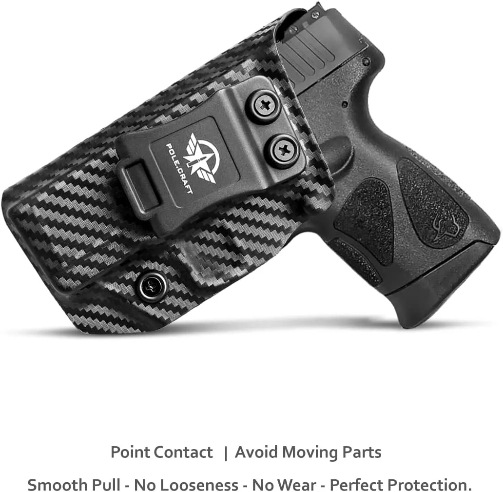 Taurus G3C Holster, Taurus G2C Holster IWB Kydex Holster Taurus G3C / G2C / G2S / PT111 / PT140 9mm/.40 - Inside Waistband Concealed Carry - Adj. Cant Retention - Cover Mag-Button - Widened Entrance - No Wear, No Jitter