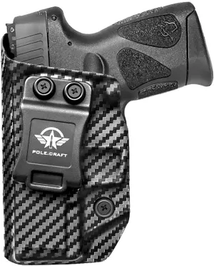 Taurus G3C Holster, Taurus G2C Holster IWB Kydex Holster Taurus G3C / G2C / G2S / PT111 / PT140 9mm/.40 - Inside Waistband Concealed Carry - Adj. Cant Retention - Cover Mag-Button - Widened Entrance - No Wear, No Jitter