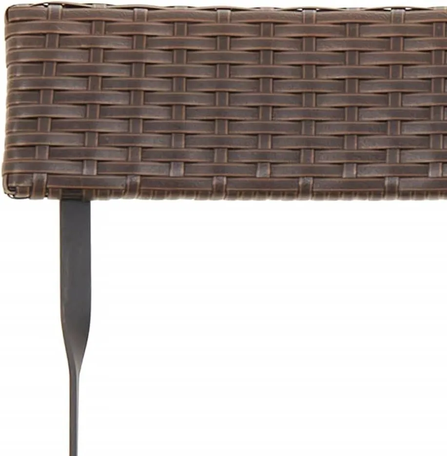 Teak Outdoor Furniture,fire Pit Chairs,Living Room Furniture,Folding Bistro Chairs 4 pcs Brown Poly Rattan and SteelFor Gardens, patios, Balconies