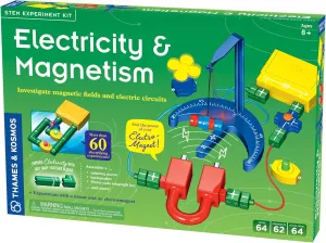 Thames & Kosmos Electricity & Magnetism Science Kit | 62 Safe Experiments Investigating Magnetic Fields & Forces for Ages 8  | Assemble Electric Circuits with Easy Snap-Together Blocks