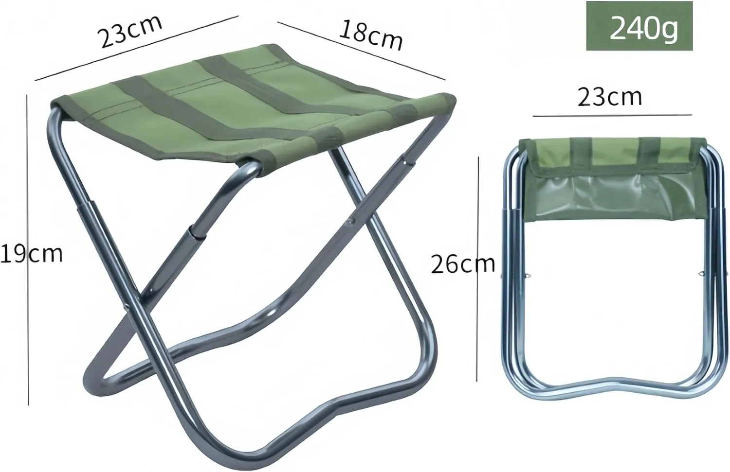 The Small Folding Stool and Travel Chair are Lightweight, Portable, Durable, Anti-Slip, and Have high Load-Bearing Capacity, Making Them Suitable for Outdoor Fishing, picnics, and Camping (D)