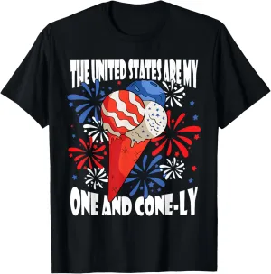 The United States are my one and cone-ly us flag ice cream T-Shirt