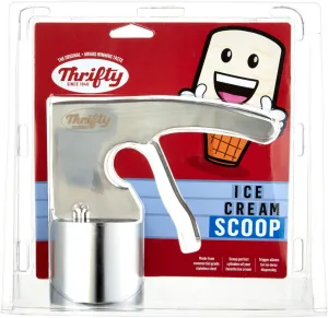 Thrifty Old Time Ice Cream Scooper Rite Aid | Original Stainless Steel Scoop | Cylinder Ice Cream Scoop with Trigger | Commercial Grade Stainless Steel Ice Cream Scoop
