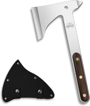 Throwing Axe, 10.2" Throwing Axes and Tomahawks Full Tang Stainless Steel with Woodle Handle and Nylon Sheaths, Perfect for Axe Throwing Game, Competition and Recreation