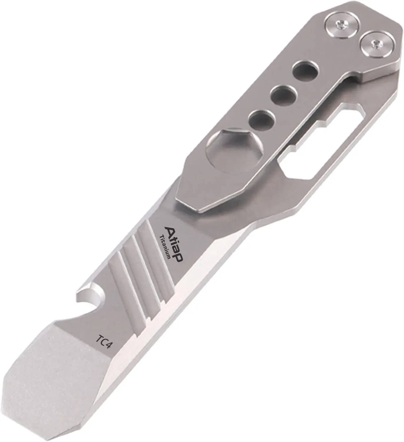 Titanium EDC Pry Bar Multi Tool with Wrench Bottle Opener Clip Function
