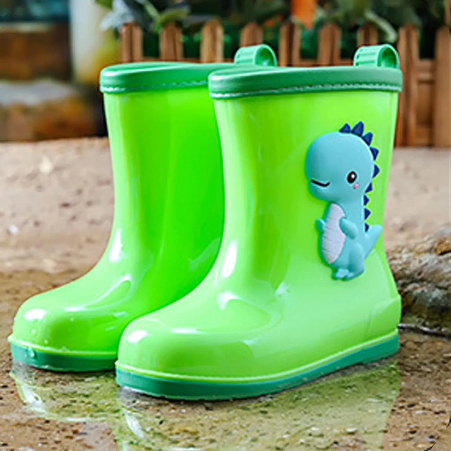 Toddler Kids Children Rain Boots Boys Girls Baby Cartoo𝐧 Animals Waterproo𝐟 Shoes Non Slip Rubber Toddler Snow Boot