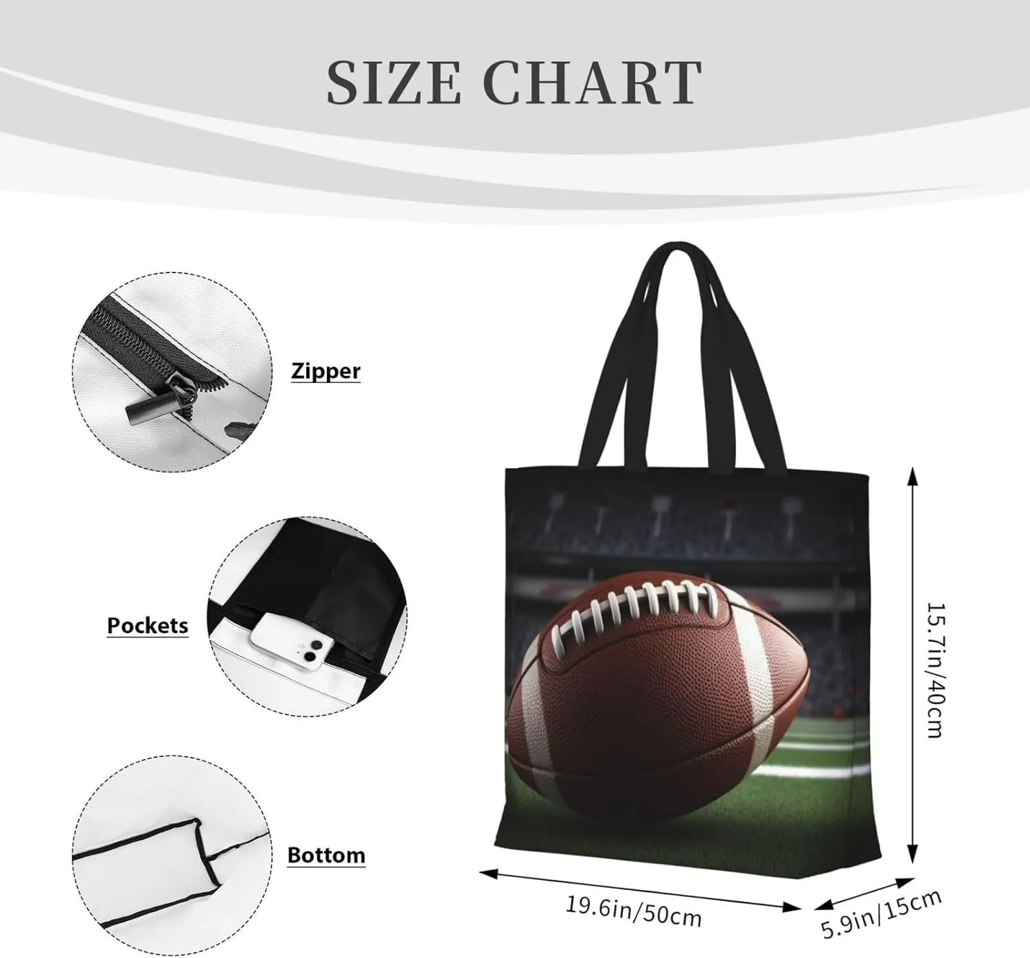 Tote Bag for Women Basketball On Fire Shoulder Bag with Zipper Handbag Large Capacity Reusable Grocery Bag