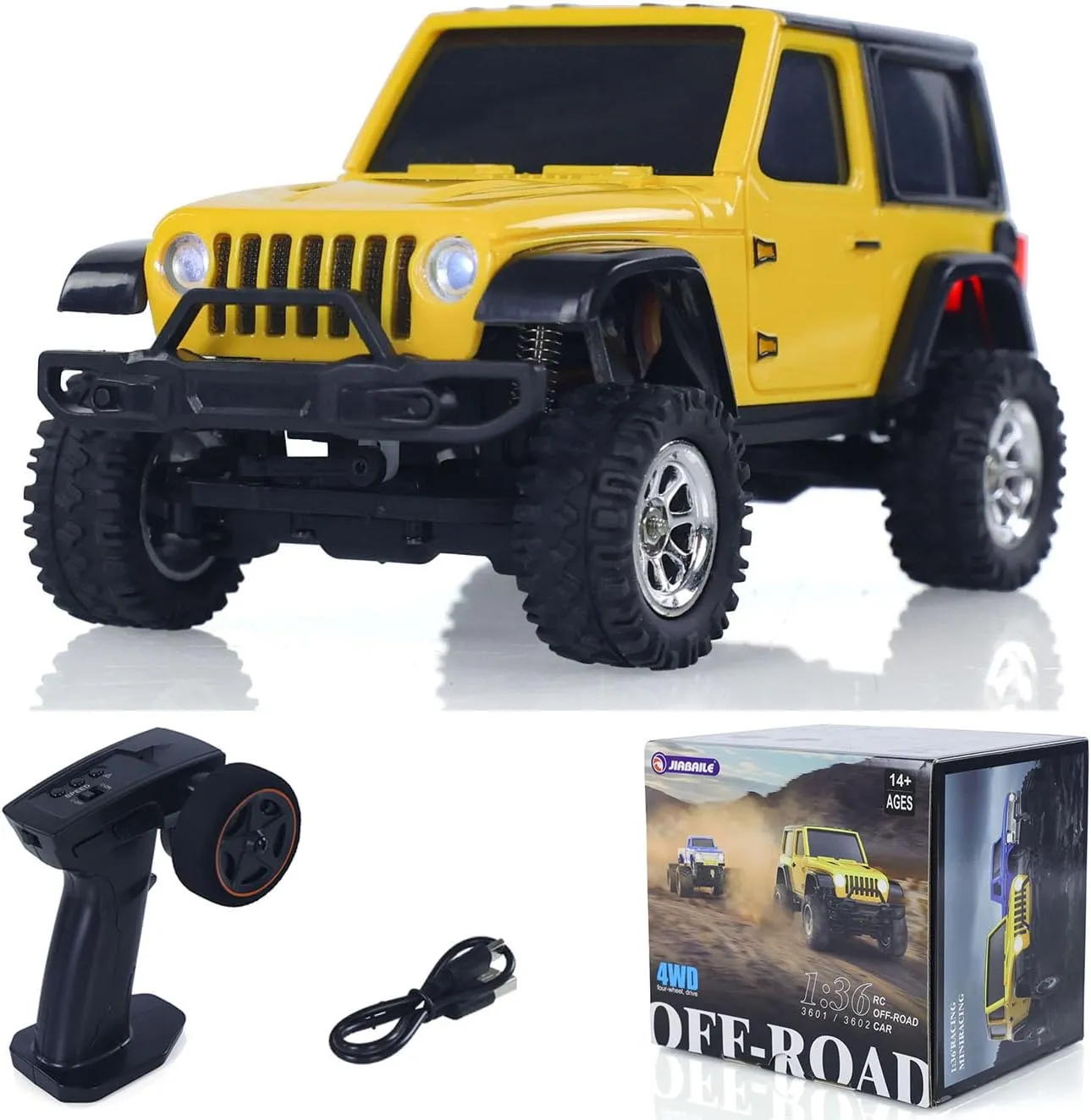TOUCAN RC HOBBY 1/36 2.4G Remote Control Rock Crawler RC Off Road Car 4×4 RTR Model Vehicle Light Battery Radio Mini Gifts for Adult