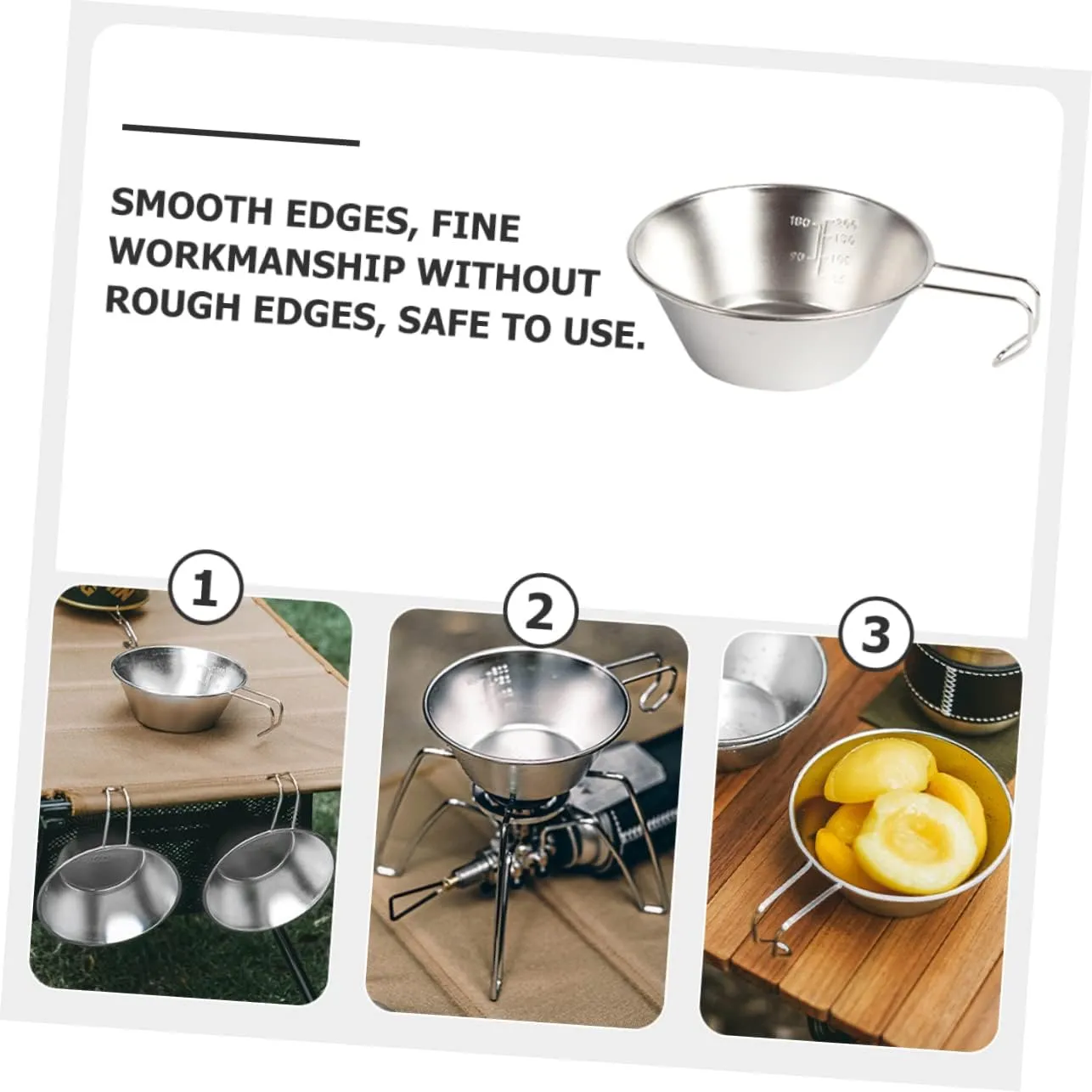 Toyvian Convenient Makgeolli Bowl Compact Water Cup for Camping Hiking and Picnics Durable Outdoor Accessory