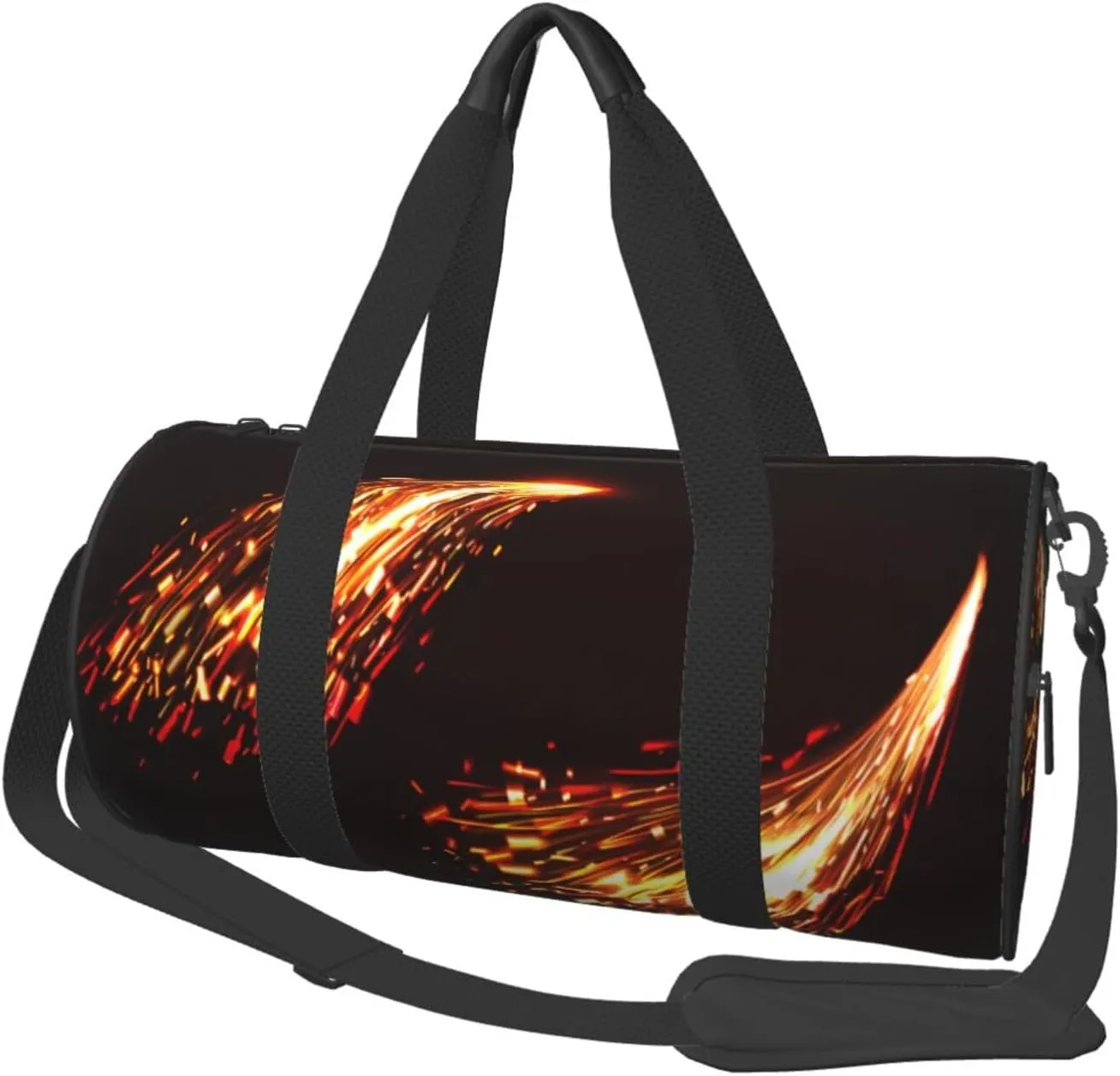 Travel Duffle Bag for Men Women, Fire Sparks Duffle Bags for Sport Gym Overnight Luggage
