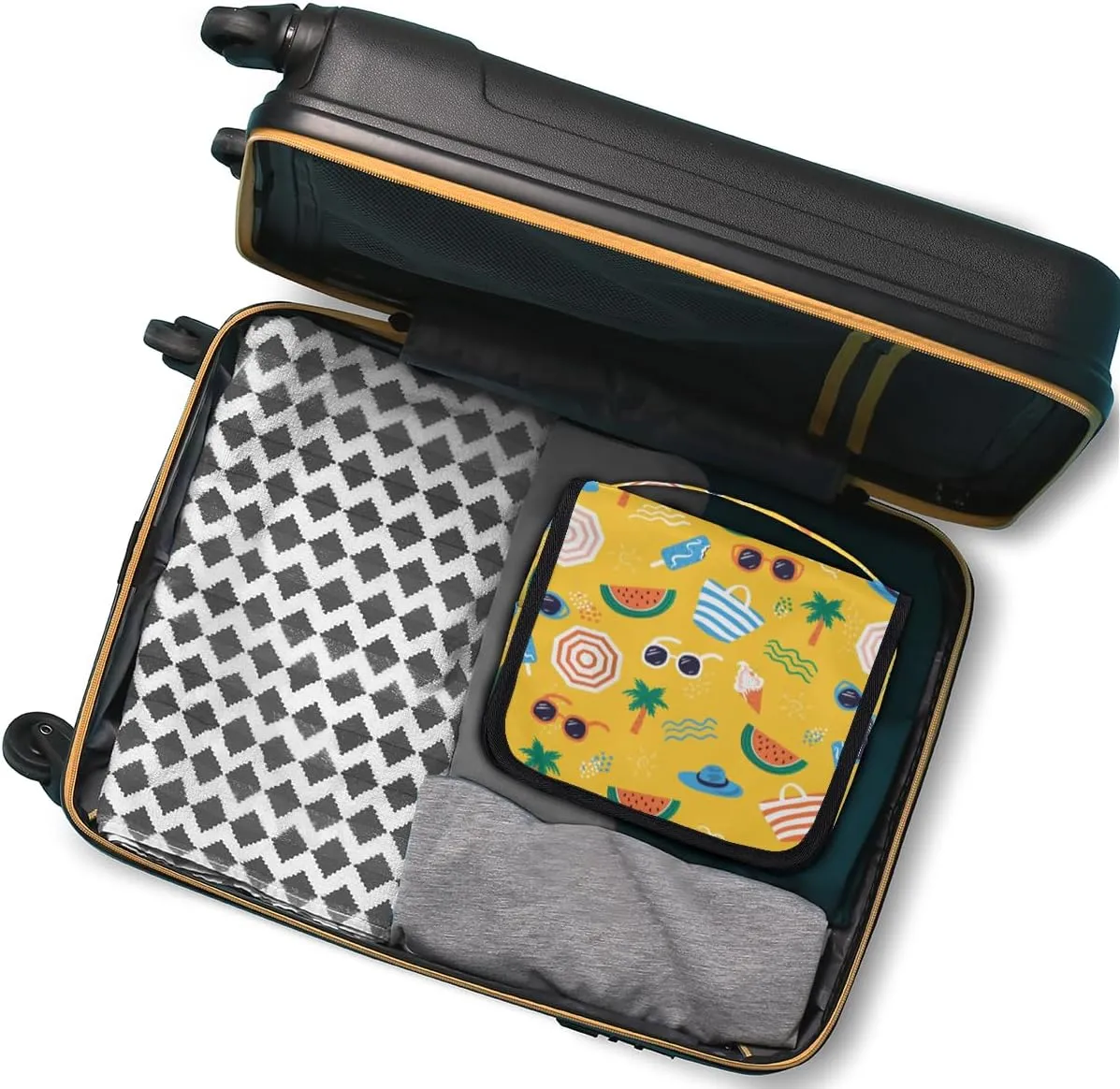 Travel Hanging Toiletry Bag for Women Men Cute Animal Cat Bows Cosmetic Bag Waterproof Makeup Organizer for Accessories, Shampoo, Full Sized Container, Toiletries for Bathroom Shower