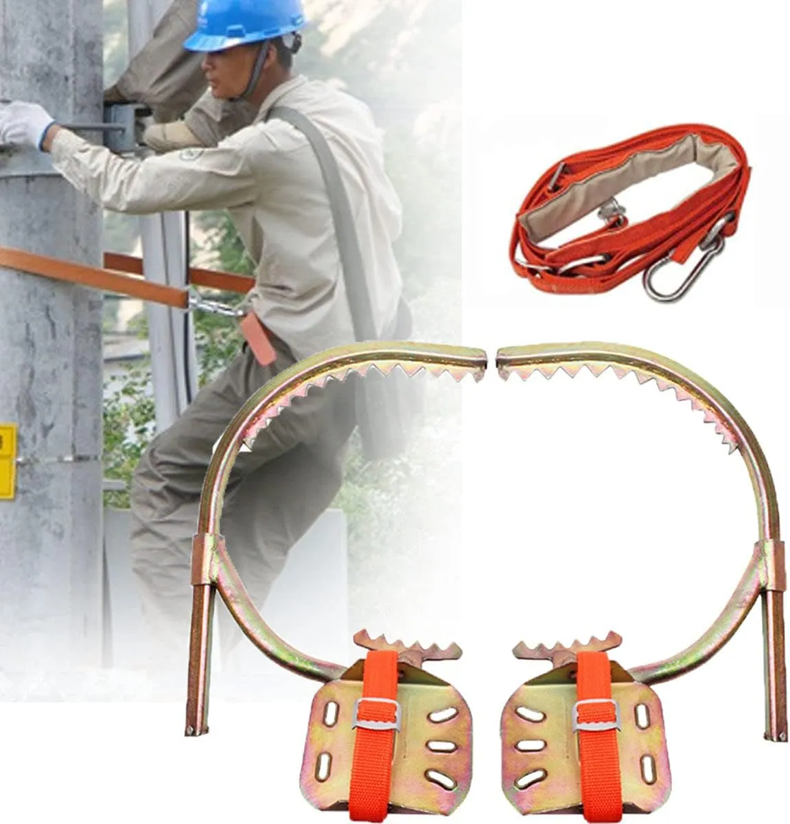 Tree Climbing Spike, Non-Slip Stainless Steel Crampons for Electricians with Tree Care Function - Stainless Steel Outdoor Sports Products, 600Model