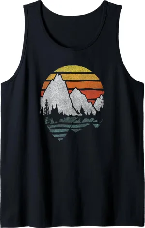 Trendy Ice Capped Mountain Sunrise Tank Top