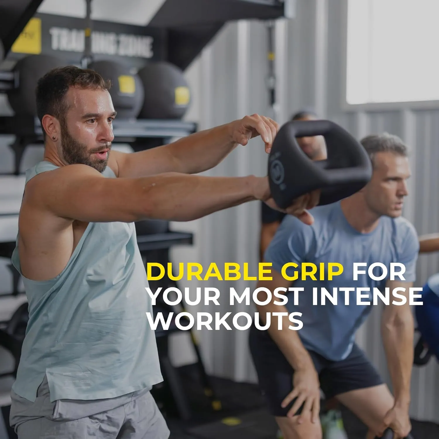 TRX YBell Pro Series 3-in-1 Dumbbell, Kettlebell and Push Up Stand Workout Equipment | Commercial Grade Powder Coated Surface | Perfect for Strength Training & Conditioning Workouts