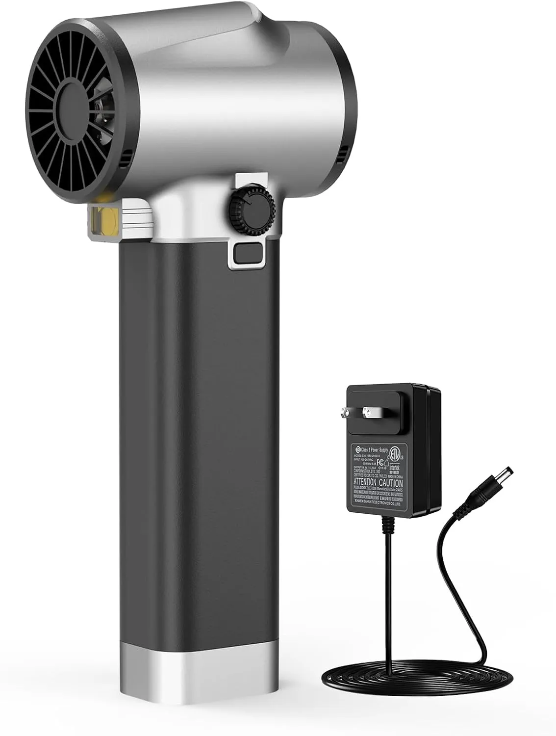 Turbo Dryer Blower for Cars-64mm 750W Supper Motor, 1600G 181ft/s Car Dryer Turbo Fan Air Blower with Light, Handheld Leaf Blower Cordless for Leaves, Snow,House,Machine Room,Car Cleaning -Garden Tool