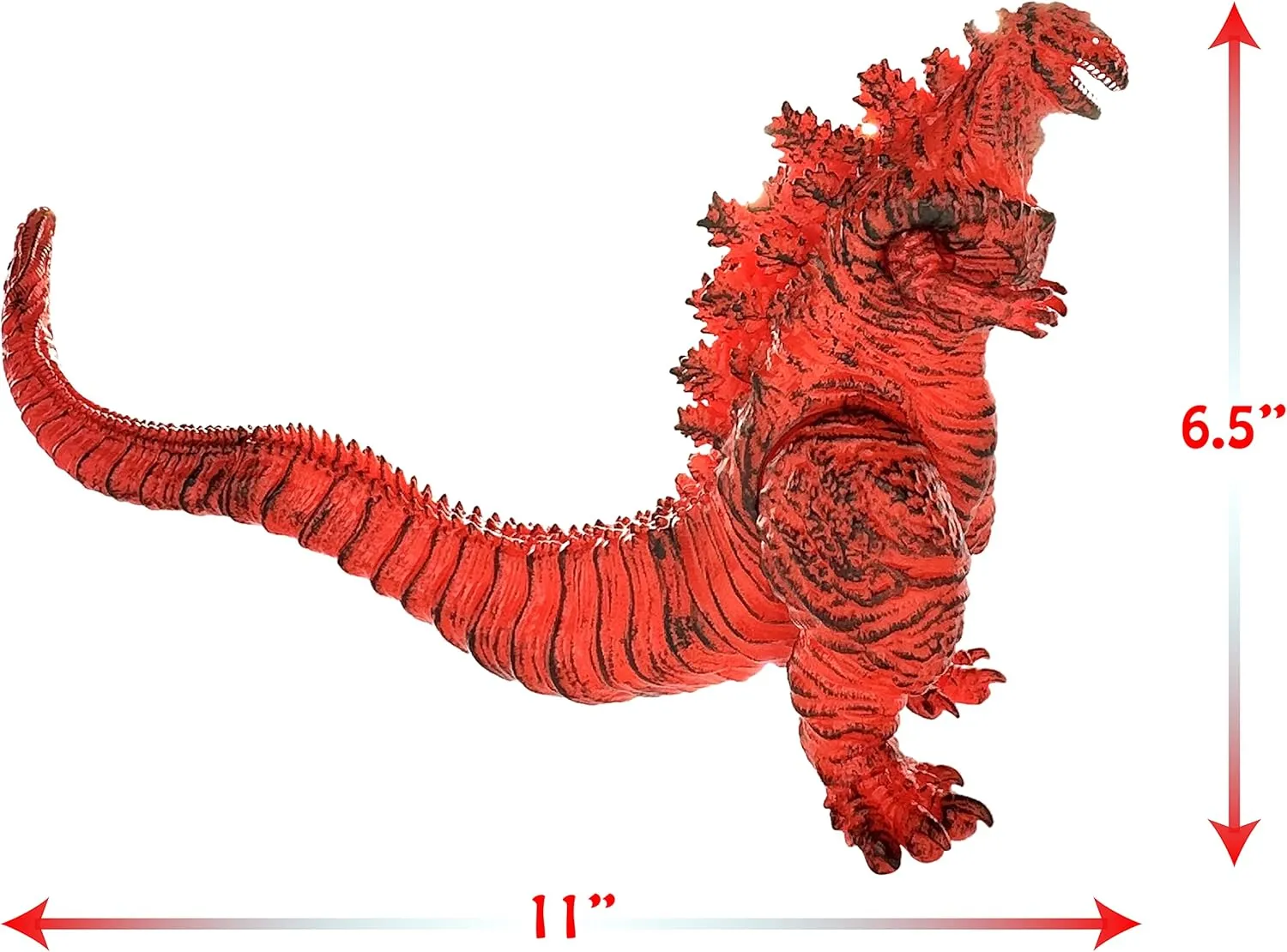 TwCare Legendary Shin Fire Godzilla, Flaming Movie Series Movable Joints Burning Action Figures Soft Vinyl, Carry Bag
