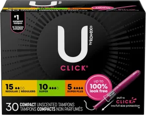 U BY KOTEX SUPRPREM Multi ABS Tampon Click Compact 90