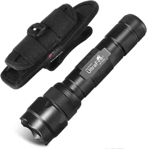 ULTRAFIRE WF-502B Single Mode Flashlight with Holster,1000 Lumen Mini Tactical LED Flashlight Duty Flashlights with Belt Holster Bright Handheld Small Flashlight Battery not Included