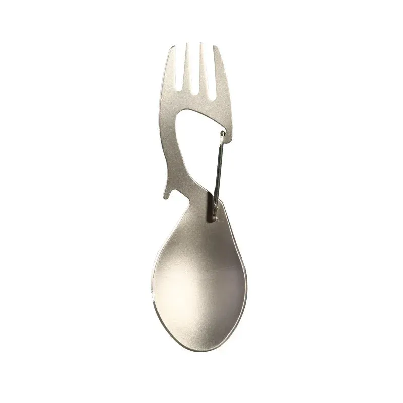Ultralight Titanium 3-in-1 Spork Multi-Tool for Camping and Picnics