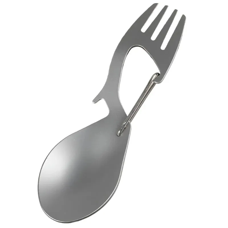 Ultralight Titanium 3-in-1 Spork Multi-Tool for Camping and Picnics