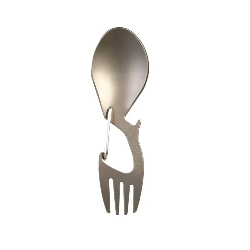 Ultralight Titanium 3-in-1 Spork Multi-Tool for Camping and Picnics