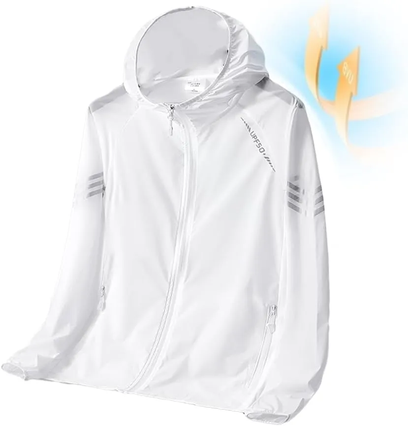 UPF50 Ice Silk Summer Fishing Rash Guard Shirts For Men Outdoor Lightweight Uv Skin Sun Protection Coat Quick Dry