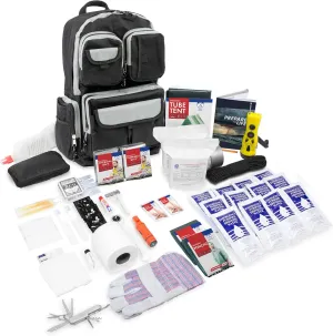 Urban Survival Bug-Out Bag/Go Bag and Disaster Survival Supplies for up to 6 People | Survival Kit for Wildfires, Hurricane, Civil Unrest & More