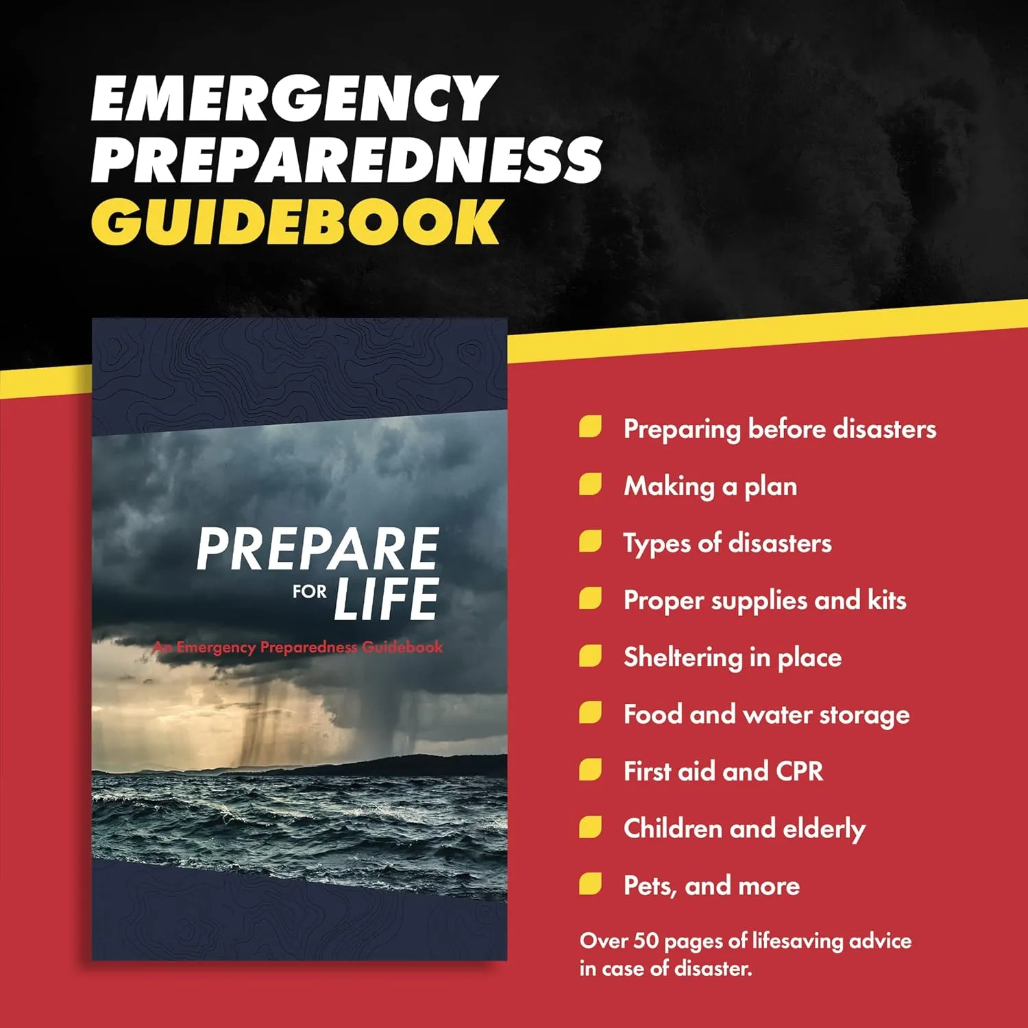 Urban Survival Bug-Out Bag/Go Bag and Disaster Survival Supplies for up to 6 People | Survival Kit for Wildfires, Hurricane, Civil Unrest & More
