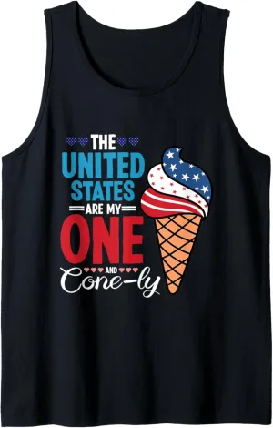 USA are my one and cone-ly - 4th of July Tank Top