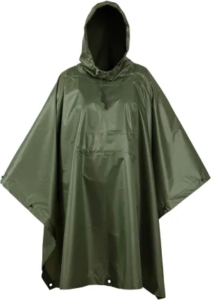 USGI Industries Military Style Poncho Multi Use Rip Stop Camouflage Rain Poncho