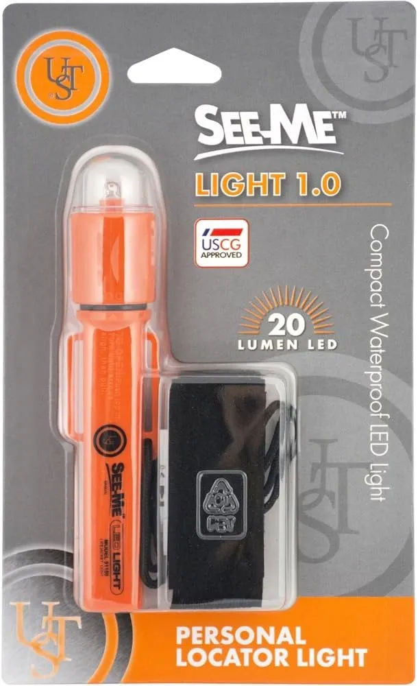 UST See-Me 1.0 Waterproof LED Light for Emergency, Camping, Hiking and Outdoor Survival