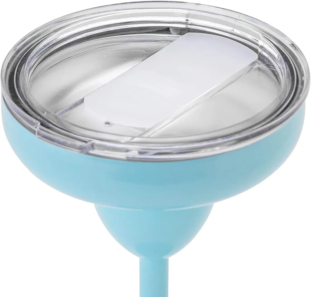 Vacuum-Sealed Metal Margarita Glass with Lid, Insulated Tumbler Mug, Steel Cup for Vacation, Pool, and Ice Cold Margs on the Beach (Blue)