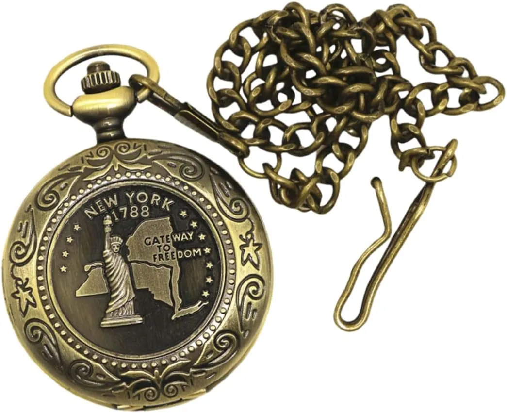 VANZACK 2pcs Vintage Watches for Men Man Watch Men's Digital Watch Classic Pocket Style Copper Clamshell Compass Digital Compass flip Compass Pocket Watch Antique Brass Necklace 5a