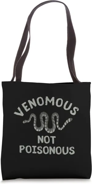 Venomous Not Poisonous - Snake Design Tote Bag
