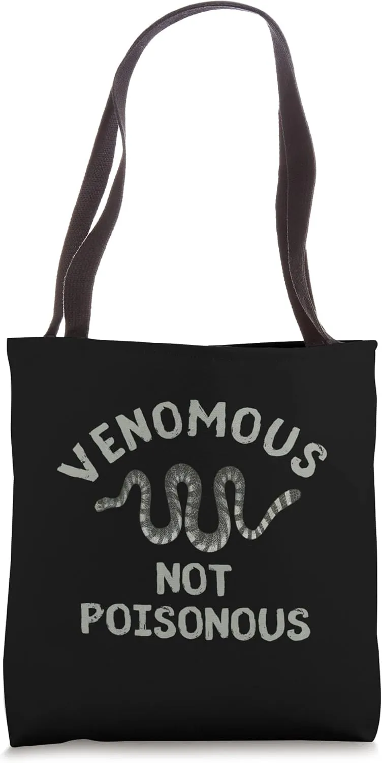 Venomous Not Poisonous - Snake Design Tote Bag