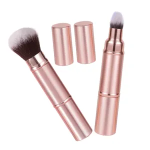 Versatile Makeup Brush Travel Set Collapsible Double-sided Brush Holder Cap for Foundation Blush
