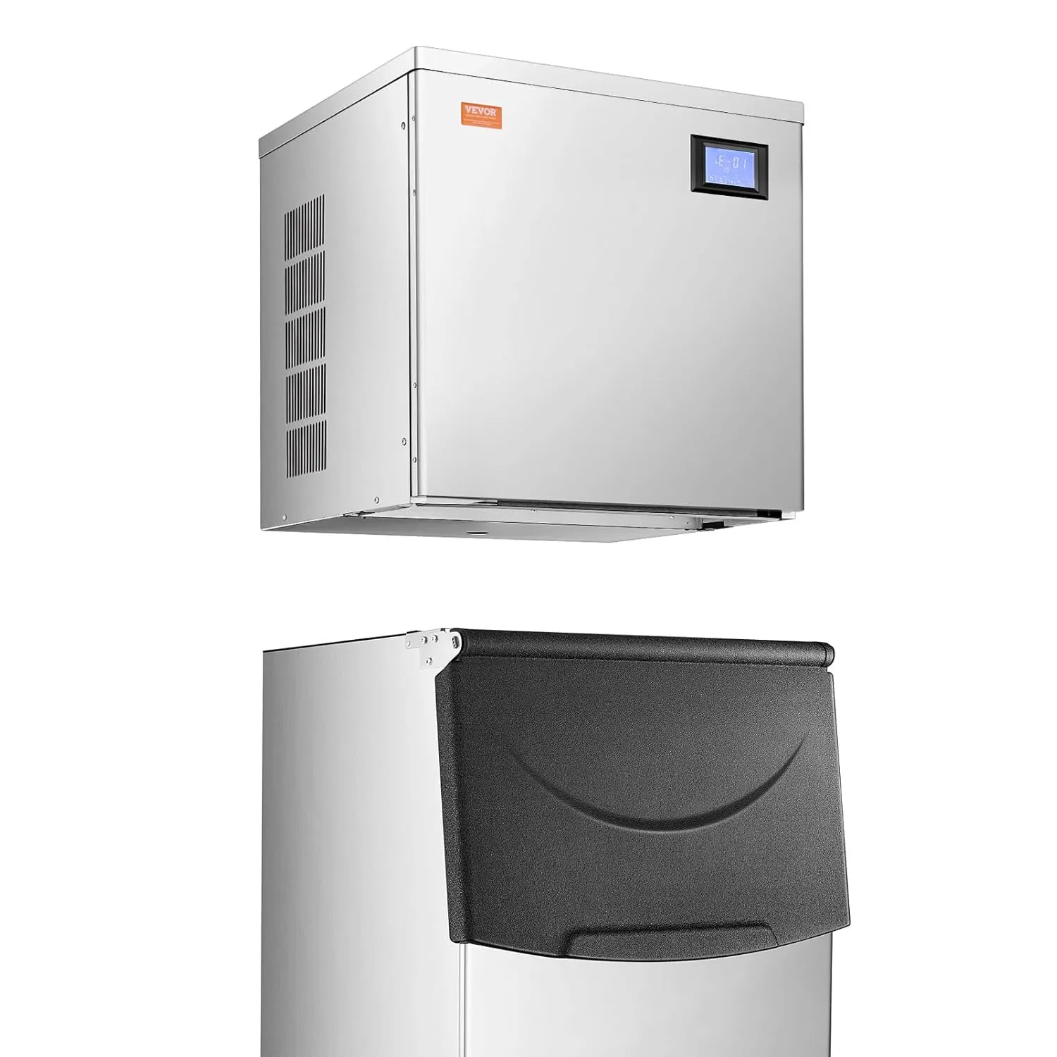 VEVOR Commercial Ice Maker Machine, 400LBS/24H Ice Making Machine with 250LBS Large Storage Bin, Auto Self-Cleaning Ice Maker Machine with Touchscreen for Bar Cafe Restaurant Business Commercial