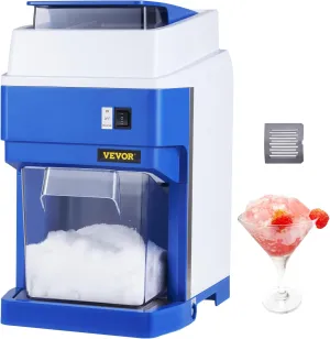 VEVOR Commercial Ice Shaver Crusher, 265lbs Per Hour Electric Snow Cone Maker with 4.4lbs Ice Box, 650W Tabletop Shaved Ice Machine for Parties Events Snack Bar, Home and Commercial Use