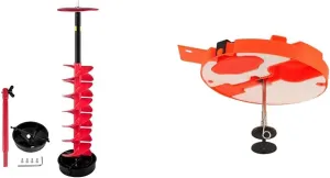 VEVOR Ice Auger, 8" Diameter Ice Fishing Auger Drill Bit, 39" Length Nylon Corless Ice Augers for Ice Fishing with Extra 11.8" Extension Rod, Drill Adapter & Frabill Pro Thermal Original Tip-Up