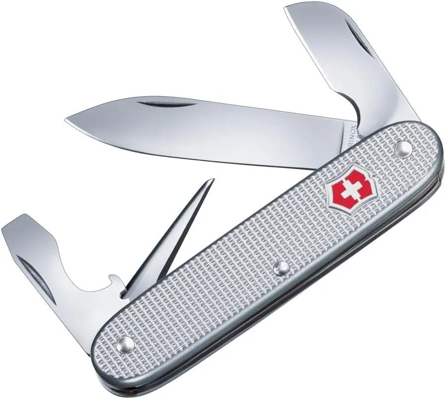 Victorinox Electrician Swiss Army Knife, 8 Function Swiss Made Pocket Knife with Electricians Blade and Wire Scraper - Silver