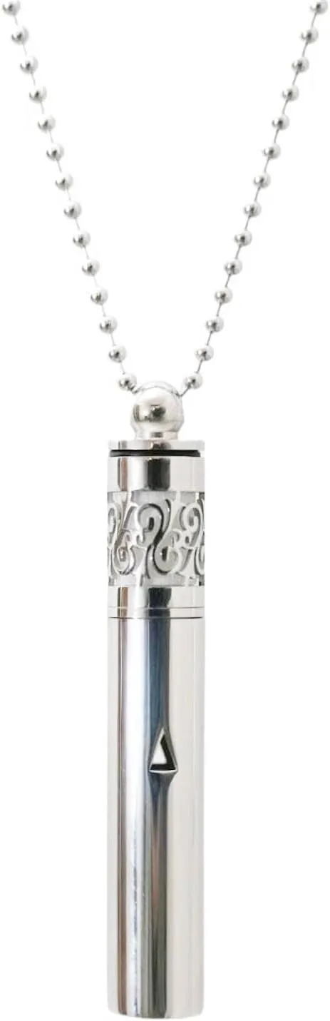 VICUSSE Stainless Steel Breathing Necklace for Women & Men Essential Oil Diffuser Necklace for Anxiety