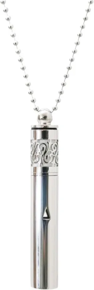 VICUSSE Stainless Steel Breathing Necklace for Women & Men Essential Oil Diffuser Necklace for Anxiety