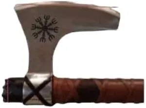 Viking Axe Blade Forged Camping Axe, High Carbon Steel EN 45 Sharp Blade Viking Bearded Nordic, Handmade Camping Axe Hatchet-Norse Axe, Tomahawk Vikings Bearded A19 Axe AZHAN STEEL CRAFT