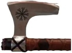 Viking Axe Blade Forged Camping Axe, High Carbon Steel EN 45 Sharp Blade Viking Bearded Nordic, Handmade Camping Axe Hatchet-Norse Axe, Tomahawk Vikings Bearded A19 Axe AZHAN STEEL CRAFT