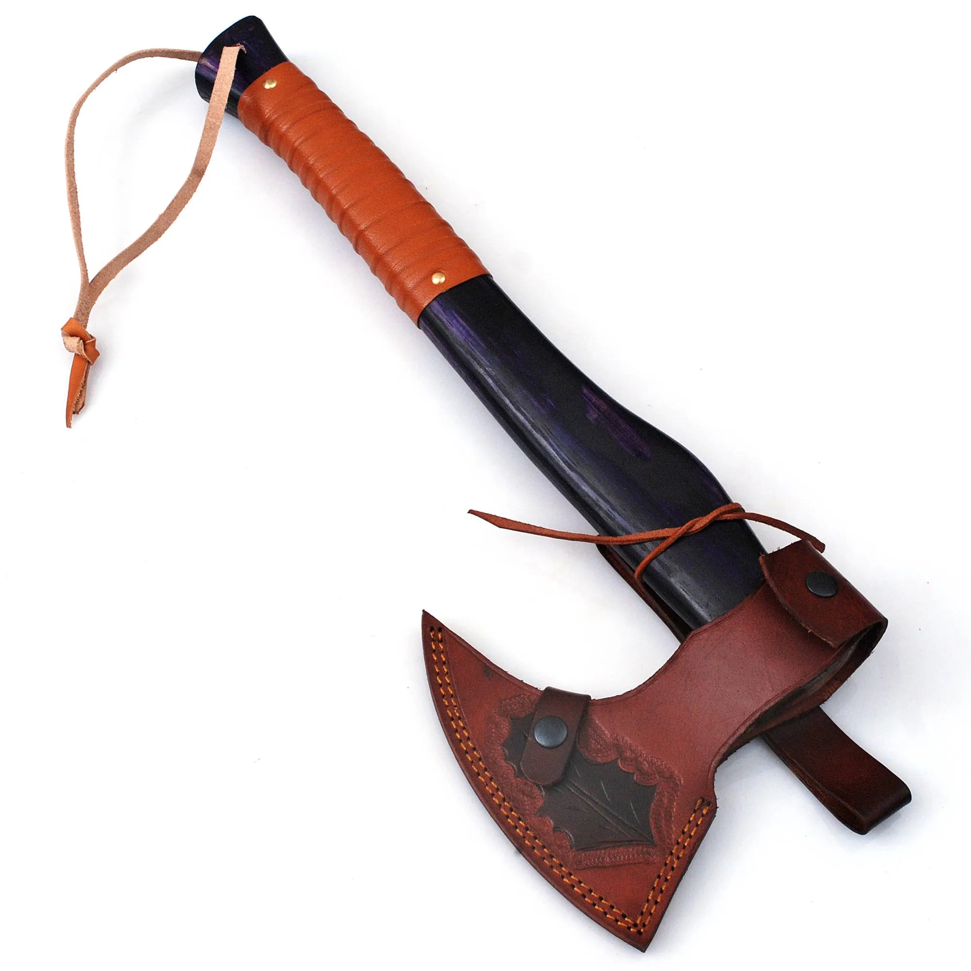 Viking Axe, Camping Axe, Hunting Axe, Carving Axe, Bearded, One-of-a-Kind, Sharp Blade, Solid Wood, ARSAXE12